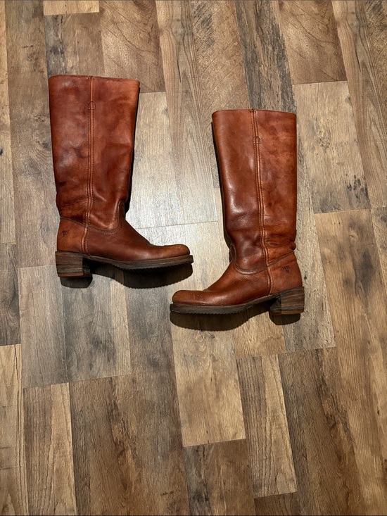 Frye Shoes - Frye Brown Leather Knee-High Boots